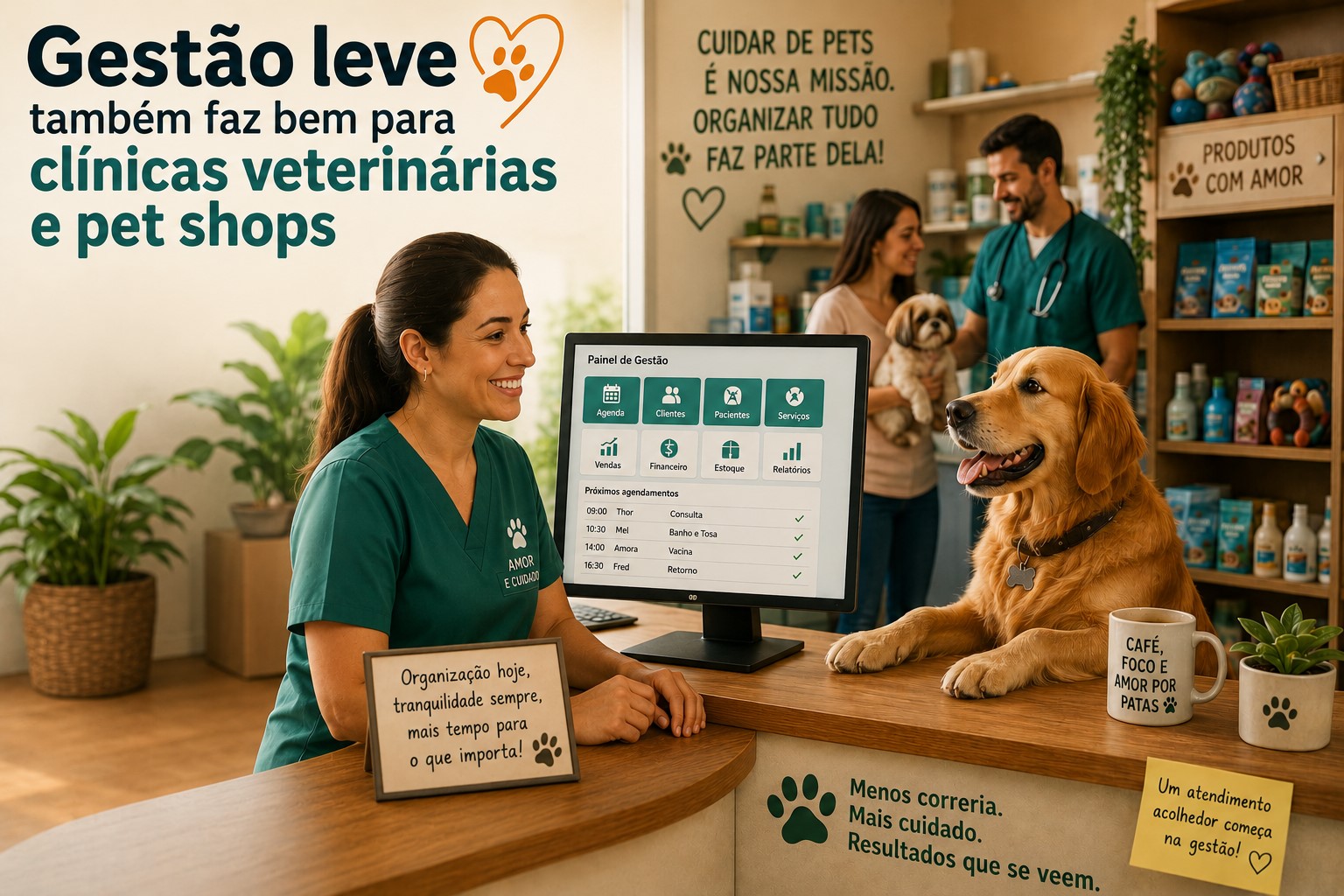 Gestão leve também faz bem para clínicas veterinárias e pet shops